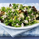 Broad bean, butter bean, courgette, pea and feta salad
