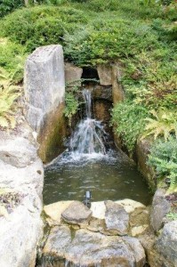 Water cascades in the garden